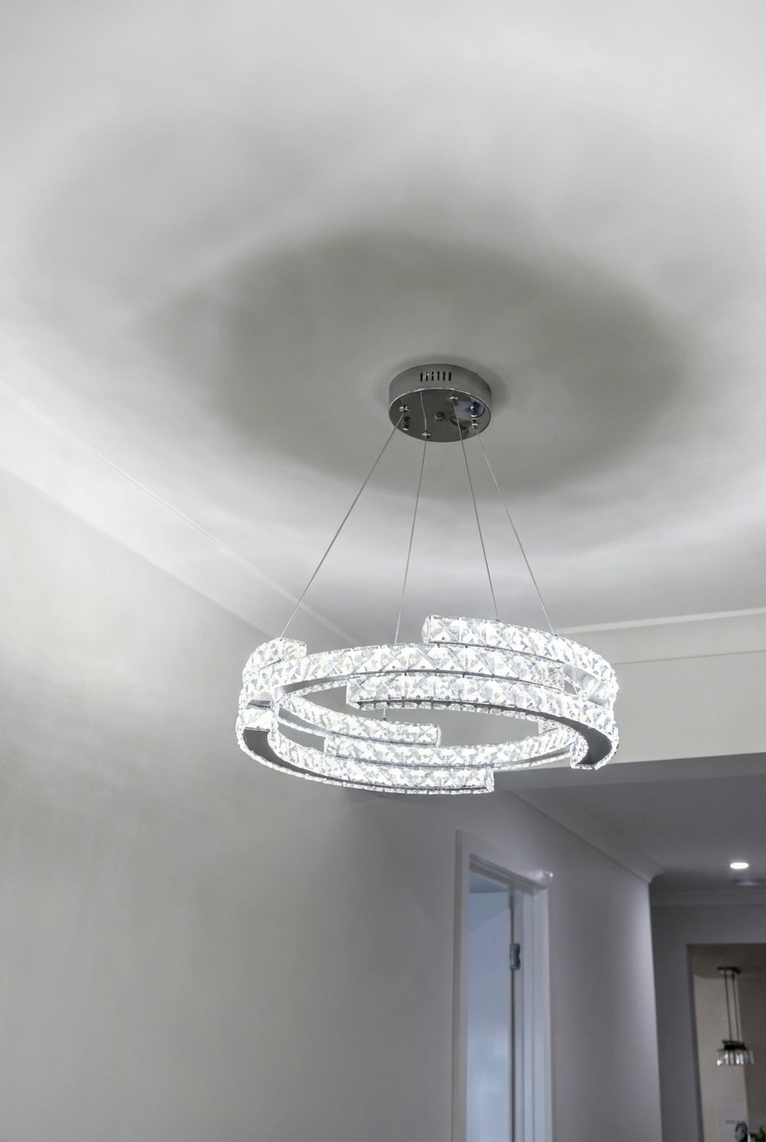 Crystal ring chandelier